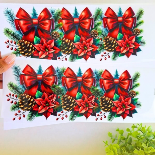 Decalque Natal Encantado Trio Laços.