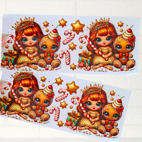 Decalque Transfer Natal Menina encantada.