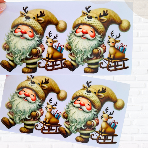 Decalque Transfer Natal Papai Noel Boho