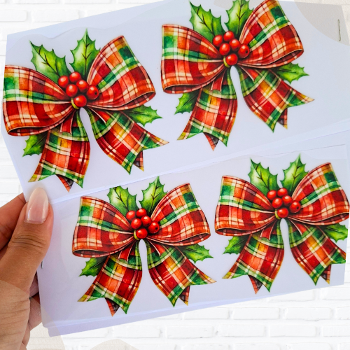 Decalque 2 Laços Xadres Natal Encantado