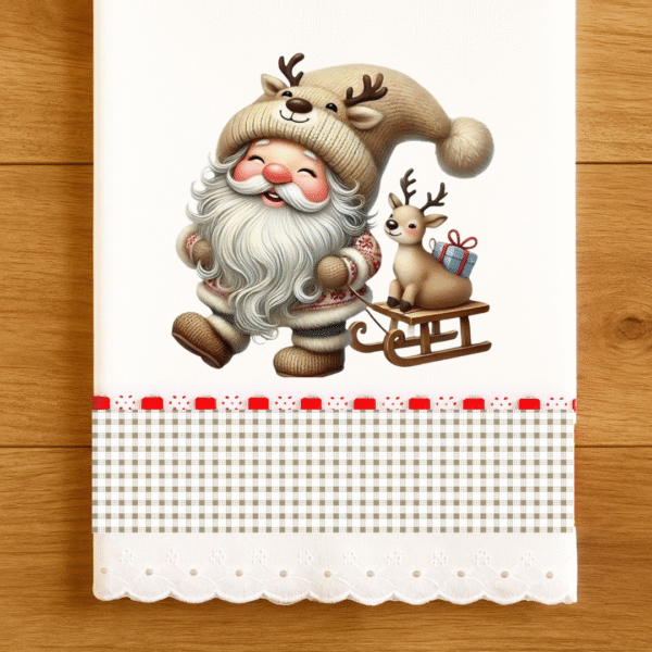 Decalque Transfer Natal Papai Noel Boho