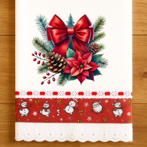 Decalque Transfer Laço Natal Encantado