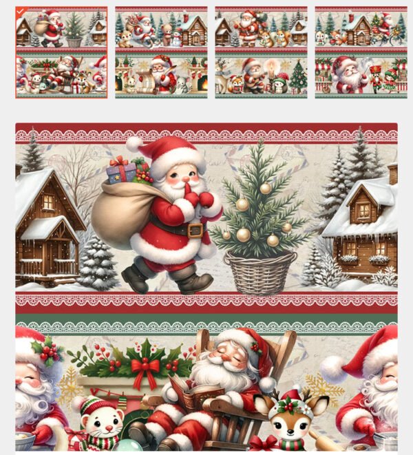 Tecido Barrado Digital Natal Encantado