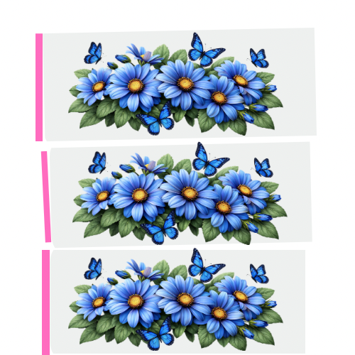 Transfer Fácil Flor Azul