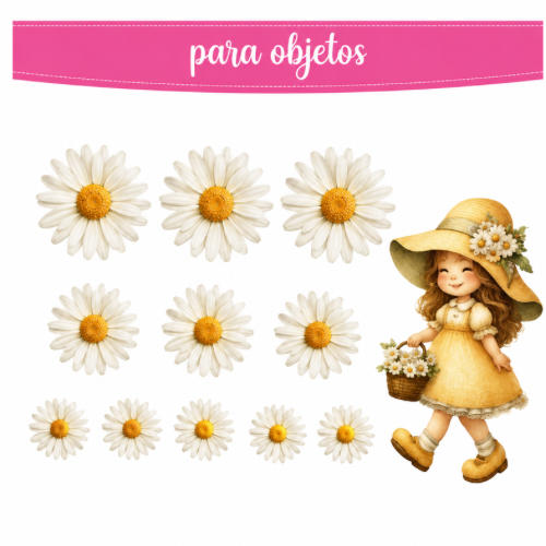 Decalque UV para objetos Margarida